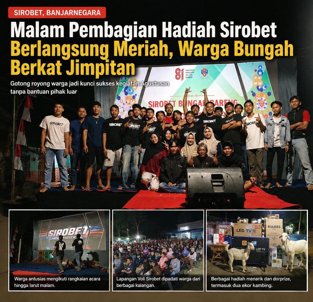 Warga Sirobet Bungah, Malam Pembagian Hadiah Digelar Meriah Berkat Jimpitan